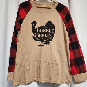 Gobble Gooble Y'all long sleeve tee turkey Thanksgiving holiday